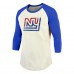 New York Giants Lawrence Taylor Majestic Threads Cream/Red Retired Player Name & Number 3/4 Raglan Sleeve T-Shirt