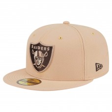Бейсболка Las Vegas Raiders New Era Tan Candied Pecan 59FIFTY