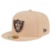 Бейсболка Las Vegas Raiders New Era Tan Candied Pecan 59FIFTY
