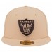 Бейсболка Las Vegas Raiders New Era Tan Candied Pecan 59FIFTY