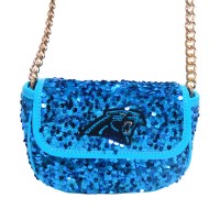 Carolina Panthers Cuce Blue Sequin Crossbody Bag