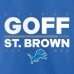 Футболка Detroit Lions Jared Goff & Amon-Ra St. Brown Blue Election Players