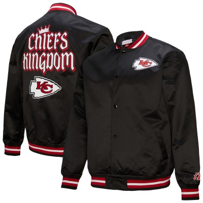 Куртка на кнопках Kansas City Chiefs Mitchell & Ness Double Down Satin - Black