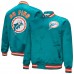 Куртка на кнопках Miami Dolphins Mitchell & Ness Aqua Double Down Satin