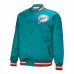 Куртка на кнопках Miami Dolphins Mitchell & Ness Aqua Double Down Satin