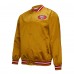 San Francisco 49ers Mitchell & Ness Gold Double Down Satin Full-Snap Jacket