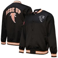 Куртка на кнопках Atlanta Falcons Mitchell & Ness Black Double Down Satin