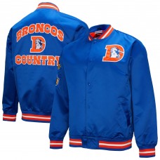 Куртка на кнопках Denver Broncos Mitchell & Ness Royal Double Down Satin