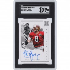 Steve Young San Francisco 49ers Autographed 2018 Panini Impeccable Indelible Ink #II-SY #10/10 SGC Authenticated 9/10 Card