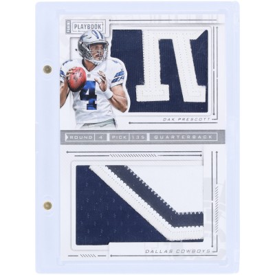Dak Prescott Dallas Cowboys 2016 Panini Playbook Multi Dual-Color Relic Booklet #RJMB-DP #069/149 Rookie Card