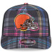 Бейсболка Cleveland Browns New Era 2024 NFL Crucial Catch Plaid 9SEVENTY Trucker - Black
