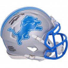 Jack Campbell Detroit Lions Autographed Fanatics Authentic 2024 Riddell Speed Mini Helmet