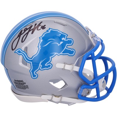 Jared Goff Detroit Lions Autographed Fanatics Authentic 2024 Riddell Speed Mini Helmet