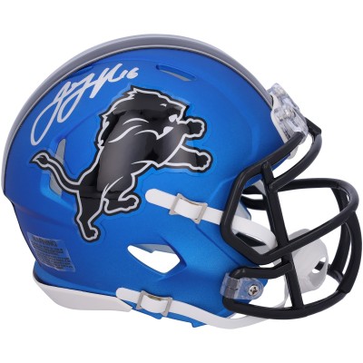 Jared Goff Detroit Lions Autographed Fanatics Authentic 2024 Riddell Alternate Speed Mini Helmet