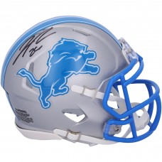 Jahmyr Gibbs Detroit Lions Autographed Fanatics Authentic 2024 Riddell Speed Mini Helmet