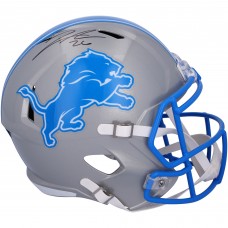 Jahmyr Gibbs Detroit Lions Autographed Fanatics Authentic 2024 Riddell Speed Replica Helmet
