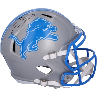 Jack Campbell Detroit Lions Autographed Fanatics Authentic 2024 Riddell Speed Replica Helmet