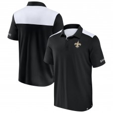Поло New Orleans Saints Fanatics Black/White Colorblock