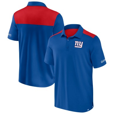 New York Giants Fanatics Royal/Red Colorblock Polo