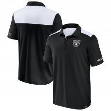 Las Vegas Raiders Fanatics Black/White Colorblock Polo