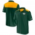Green Bay Packers Fanatics Green/Gold Colorblock Polo
