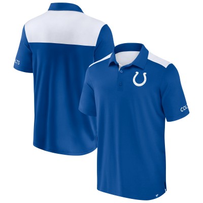 Indianapolis Colts Fanatics Royal/White Colorblock Polo