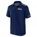 Seattle Seahawks Fanatics Navy/Gray Colorblock Polo