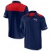 New England Patriots Fanatics Navy/Red Colorblock Polo