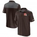 Cleveland Browns Fanatics Brown/Gray Colorblock Polo Cleveland Browns Fanatics Brown/Gray Colorblock Polo