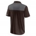 Cleveland Browns Fanatics Brown/Gray Colorblock Polo