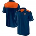 Chicago Bears Fanatics Navy/Orange Colorblock Polo