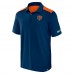 Chicago Bears Fanatics Navy/Orange Colorblock Polo