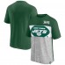 New York Jets Fanatics Green Colorblock T-Shirt New York Jets Fanatics Green Colorblock T-Shirt