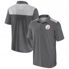 Pittsburgh Steelers Fanatics Gray Long Shot Polo