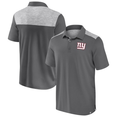 New York Giants Fanatics Gray Long Shot Polo