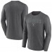 Las Vegas Raiders Fanatics Heather Charcoal Blackout Long Sleeve T-Shirt