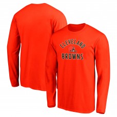 Футболка с длинным рукавом Cleveland Browns Fanatics Orange Team Arc Knockout
