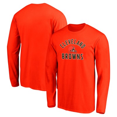 Футболка с длинным рукавом Cleveland Browns Fanatics Orange Team Arc Knockout