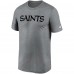 Футболка New Orleans Saints Nike Heather Gray Legend Wordmark