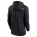 Футболка с длинным рукавом New Orleans Saints Football Team Nike Black Sideline Performance Tri-Blend