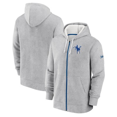 Indianapolis Colts Nike Gray Historic Lifestyle Full-Zip Hoodie