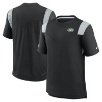 New York Jets Nike Black Sideline Tonal Logo Performance Player T-Shirt