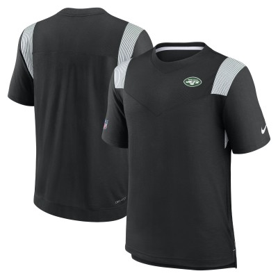 New York Jets Nike Black Sideline Tonal Logo Performance Player T-Shirt