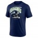 Seattle Seahawks Fanatics Heather Navy End Around Tri-Blend T-Shirt