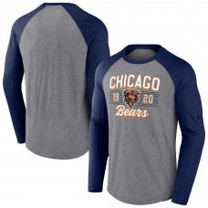 Футболка с длинным рукавом Chicago Bears Fanatics Heather Gray Weekend Casual Raglan Футболка с длинным рукавом Chicago Bears Fanatics Heather Gray Weekend Casual Raglan