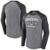 Las Vegas Raiders Fanatics Heather Gray Weekend Casual Raglan Long Sleeve Tri-Blend T-Shirt