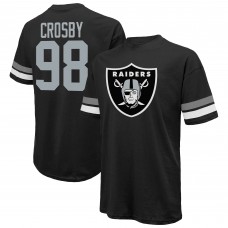 Las Vegas Raiders Maxx Crosby Majestic Threads Black Name & Number Oversize Fit T-Shirt
