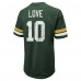 Футболка Green Bay Packers Jordan Love Majestic Threads Green Name & Number Oversize Fit