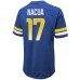 Puka Nacua Los Angeles Rams Majestic Threads Name & Number Oversized Fit T-Shirt - Royal