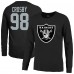 Las Vegas Raiders Maxx Crosby Majestic Threads Black Name & Number Non-Distressed Long Sleeve T-Shirt